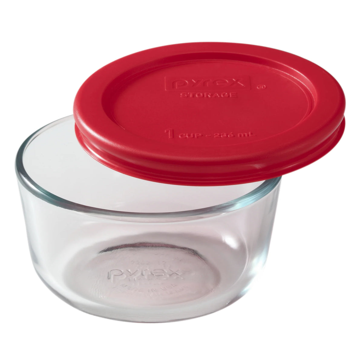 Pyrex® Simply Store® 1-cup Glass Food Storage Container with Red Lid ...